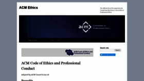What Ethics.acm.org website looked like in 2020 (3 years ago)