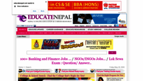 What Educatenepal.com website looked like in 2020 (3 years ago)
