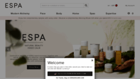 What Espaskincare.com website looked like in 2020 (3 years ago)