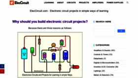 What Eleccircuit.com website looked like in 2020 (3 years ago)