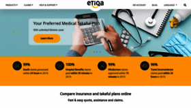 What Etiqa.com.my website looked like in 2020 (3 years ago)
