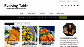 What Evolvingtable.com website looked like in 2020 (5 years ago)