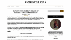 What Escapingthe9to5.com website looked like in 2020 (3 years ago)