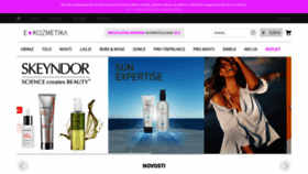 What E-kozmetika.si website looked like in 2020 (3 years ago)