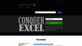 What Exceljet.net website looked like in 2020 (5 years ago)