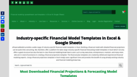 What Efinancialmodels.com website looked like in 2020 (3 years ago)