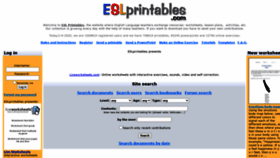 What Eslprintables.com website looked like in 2020 (3 years ago)