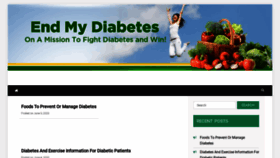 What Endmydiabetes.com website looked like in 2020 (3 years ago)