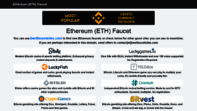 What Ethereum-faucet.org website looked like in 2020 (3 years ago)