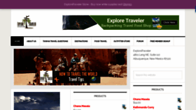 What Exploretraveler.com website looked like in 2020 (3 years ago)