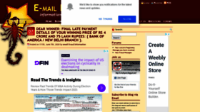 What Emailfrauds.in website looked like in 2020 (3 years ago)