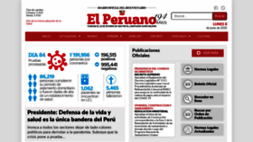 What Elperuano.pe website looked like in 2020 (3 years ago)
