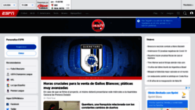 What Espn.com.mx website looked like in 2020 (3 years ago)