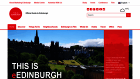 What Edinburgh.org website looked like in 2020 (3 years ago)