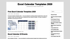 What Excelcalendartemplate.com website looked like in 2020 (3 years ago)