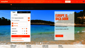 What Easyjet.com website looked like in 2020 (3 years ago)