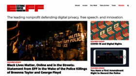 What Eff.org website looked like in 2020 (3 years ago)