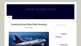 What Europebudgetguide.com website looked like in 2020 (3 years ago)
