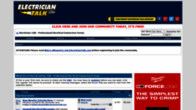 What Electriciantalk.com website looked like in 2020 (3 years ago)