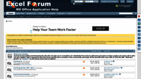 What Excelforum.com website looked like in 2020 (3 years ago)
