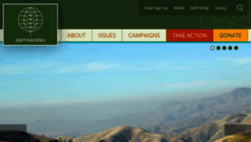 What Earthworksaction.org website looked like in 2020 (3 years ago)