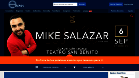 What Eticket.mx website looked like in 2020 (3 years ago)