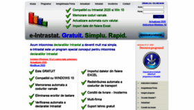 What E-intrastat.ro website looked like in 2020 (3 years ago)
