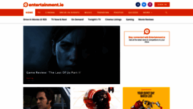 What Entertainment.ie website looked like in 2020 (3 years ago)