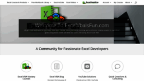 What Excelvbaisfun.com website looked like in 2020 (3 years ago)