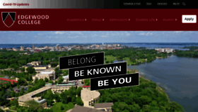 What Edgewood.edu website looked like in 2020 (3 years ago)