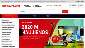 What Elektromarkt.lt website looked like in 2020 (3 years ago)