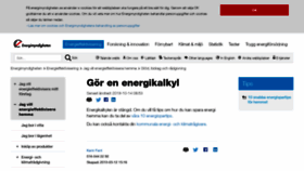 What Energikalkylen.energimyndigheten.se website looked like in 2020 (3 years ago)