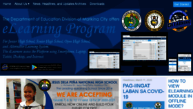 What Elearningmarikina.ph website looked like in 2020 (3 years ago)