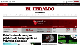 What Elheraldo.com.co website looked like in 2020 (3 years ago)