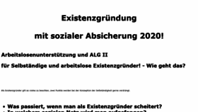 What Existenzgruenderinfo.de website looked like in 2020 (3 years ago)