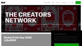 What Ello.co website looked like in 2020 (3 years ago)