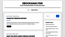 What Ebookanalysis.com website looked like in 2020 (3 years ago)