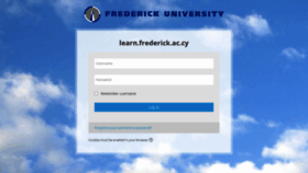 What E-learning.frederick.ac.cy website looked like in 2020 (3 years ago)