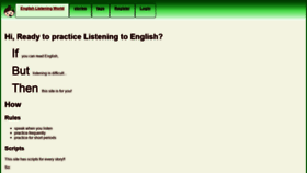 What English-listening-world.com website looked like in 2020 (3 years ago)