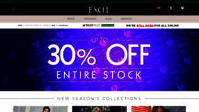 What Excelclothing.com website looked like in 2020 (3 years ago)