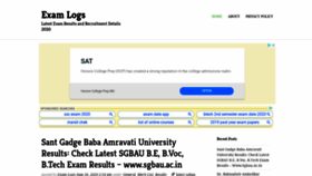 What Examlogs.org.in website looked like in 2020 (3 years ago)