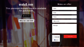 What Evalu8.com website looked like in 2020 (3 years ago)