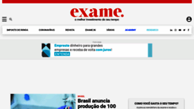 What Exame.com.br website looked like in 2020 (3 years ago)