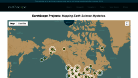 What Earthscope.org website looked like in 2020 (3 years ago)