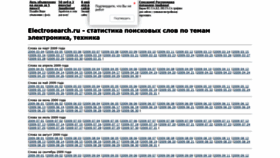 What Electrosearch.ru website looked like in 2020 (3 years ago)
