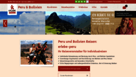 What Erlebe-peru.de website looked like in 2020 (3 years ago)
