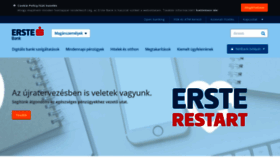 What Erste.hu website looked like in 2020 (3 years ago)