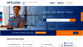 What Ethiojobs.com website looked like in 2020 (3 years ago)