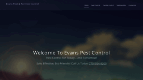 What Evanspestcontrol.com website looked like in 2020 (3 years ago)