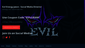 What Evilenergyjason.com website looked like in 2020 (3 years ago)
